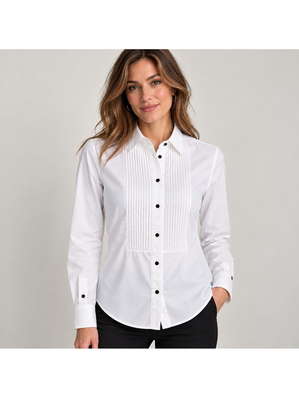 J.Crew White Slim-Fit Poplin Tuxedo Shirt - 4